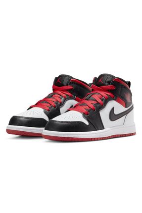 Air jordan 1 mid black gym red top