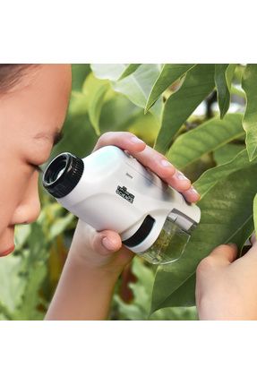 Eğitici Mikroskop Taşınabilir El Fenerli 60x-120x Büyütme Biyolojik Oyuncak Deney Araştırma Öğrenme