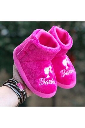 Barbie kız Çocuk cırtcırtlı Panduf kaydırmaz taban anaokulu kreş ev ayakkabısı