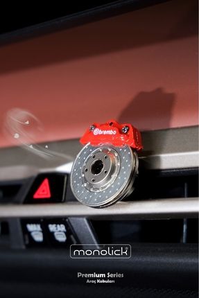 Premium Metalden Üretim Fren Disk Araba Oto Klima Petek Araç Kokusu Kırmızı