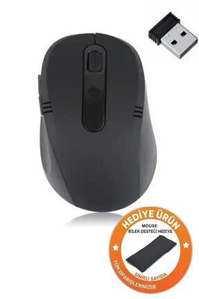 PG907 PLUS Kablosuz Siyah Optik Mouse Usb Wireless 2.4ghz HEDİYELİ