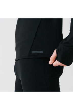 Decathlon Kalenji Erkek Uzun Kollu Ko u Ti rt Siyah Warm