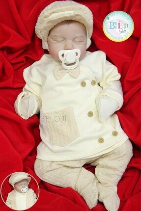 Luke Şapkalı Erkek Bebek Hastane Çıkışı 5'li Set yenidoğan kıyafeti