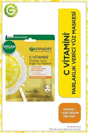 C Vitamini Parlaklık Verici Kağıt Yüz Maskesi