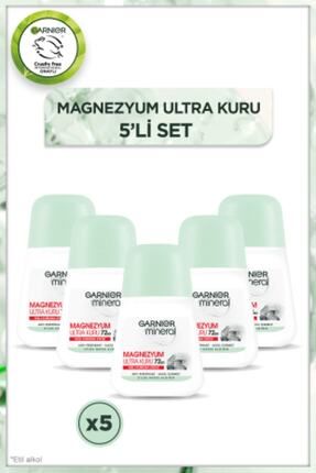 5'li Garnier Mineral Magnezyum Ultra Kuru Roll-On Deodorant Seti