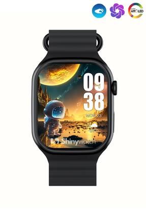 Watch 9 Pro Süper AMOLED Ekranlı Yapay Zeka Özellikli Akıllı Saat 2024 Siyah