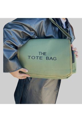 Tote Bag İşlemeli Haki Postacı