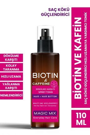 Magic Mix Biotin Ve Kafein Içeren Saç Kökü Güçlendirici Hızlı Uzamaya Yardımcı Tonik 110 ml