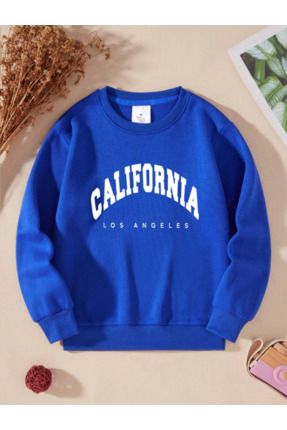 California/Los Angeles Baskılı Pamuklu Çocuk Sweatshirt