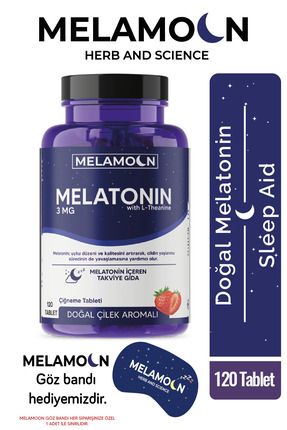 Doğal Melatonin Ve Teanin Içeren 120 Tablet Takviye Edici Gıda 3 Mg- Daha Kaliteli Ve Stressiz Uyku