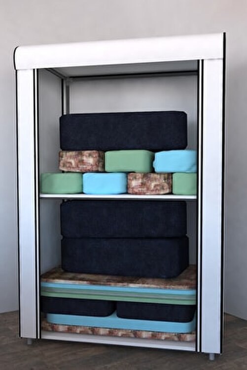 avarotrendy yukluk saklama bez dolap yatak yorgan hurcu metal iskelet bezdolap beyaz fiyati yorumlari trendyol