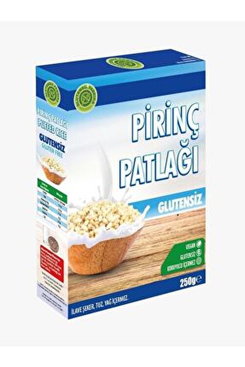 Glutensiz Pirinç Patlağı Sade 250 Gram Katkısız Vegan