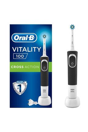 D100 Şarj Edilebilir Diş Fırçası Cross Action Siyah