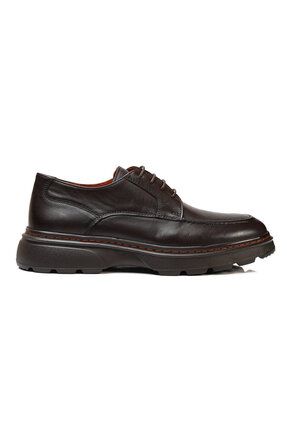 Erkek Kahverengi Hakiki Deri Oxford Ayakkabı 3k1ka16241
