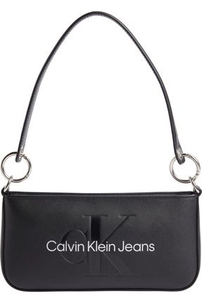Kadın Calvin Klein Marka Logolu Omuz Çantası Siyah Omuz Çantası K60k610679-0Gl