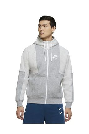 Nike Sportswear Air BB Kapu onlu Ust Air Gri Kapu onlu Polar Ceket Spor Polar Ceket