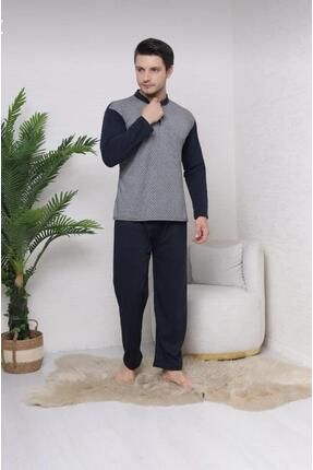 %100 Pamuklu Jakarlı Süprem Erkek Pijama Takımı