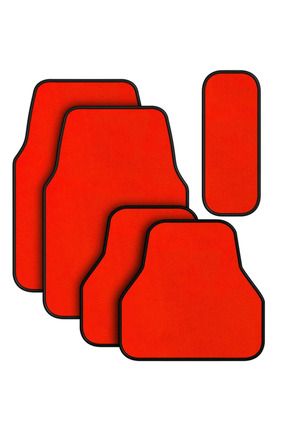 Oto Halı Paspas Kırmızı 5li Set- Her Araca Uygun