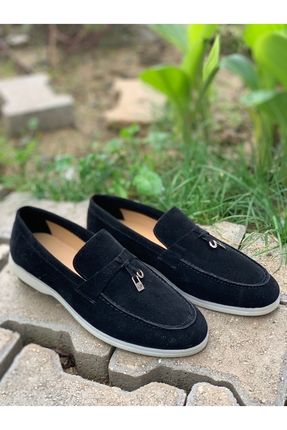 Erkek Siyah Süet Loafer Ayakkabı,Klasik Ayakkabı,Yazlık Ayakkabı