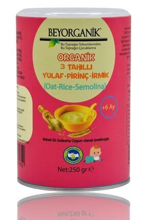 Bebek Ek Gıdası Organik 3 Tahıllı Yulaf Pirinç Irmik 6ay