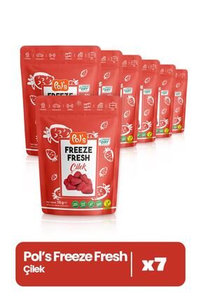 Freeze Fresh Çilek 15 G X 7 Adet Freeze Dry Dondurularak Kurutulmuş Meyve