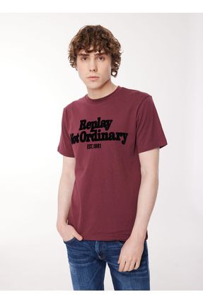 Replay Bisiklet Yaka Bask l Bordo Erkek T Shirt M6646 164 AMARANTH RED Fiyat Yorumlar Trendyol