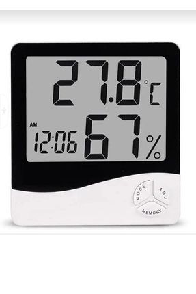 Derece Termometre Isı Nem Saat Alarm Mini Dijital Termometre Nem Ölçer Oda Sıcaklığı Iç Mekan