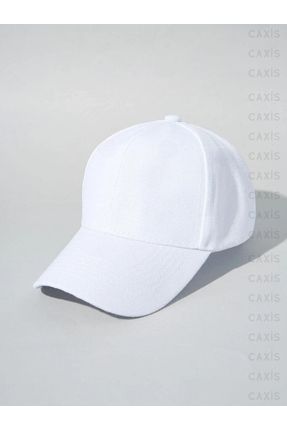 Beyaz Spor Şapka Unisex Arkası Cırtlı Ayarlanabilir