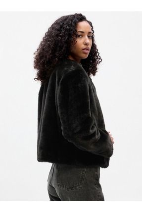 Gap faux fur bomber jacket top