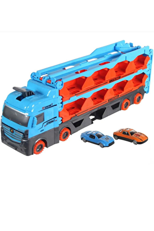 Arabalı Yarış Pisti Tır İki Metal Arabalı Tır 2 Metre Uzayan Oyuncak Tır - H.H.M ŞENVER TİCARET