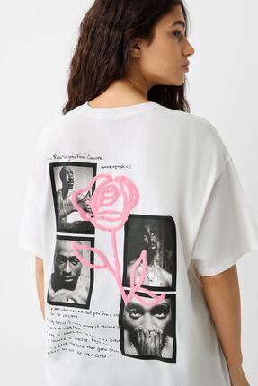 2pac t shirt bershka outlet