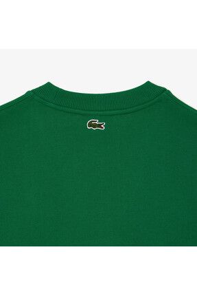 Lacoste Erkek Loose Fit Bisiklet Yaka Ye il Sweatshirt Fiyat