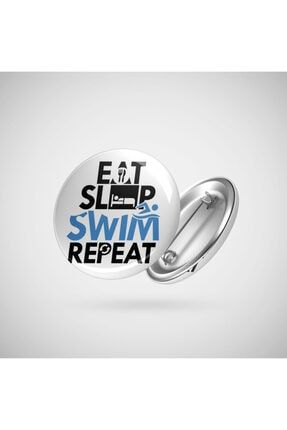 Eat Sleep Swimming Repeat' Hilarous Swimming Gift Rozet