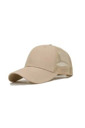 Yazlık Örme Fileli Düz Renk Arkası Ayaralanabilir Şapka Kepler Yazlık Fileli Pamuklu Şapka