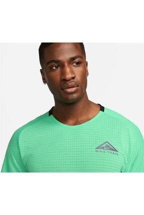Nike Dri Fit Trail Solar Chase Running Short Sleeve Erkek mor ko u spor t shirt dv9305