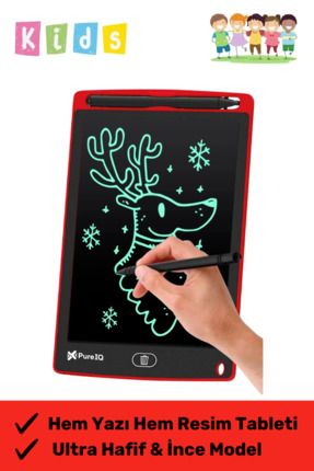 Premium Lcd Ekranlı Kalemli Dijital Çizim Tableti Yazı Tahtası Boyama Resim 8,5 Inç Akıllı Tablet