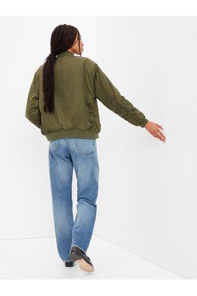 Gap hooded hot sale bomber jacket