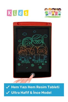 LCD Ekranlı Kalemli Dijital Çizim Tableti Yazı Tahtası Boyama Resim İçin Akıllı Çocuk Tablet 8,5 İnç