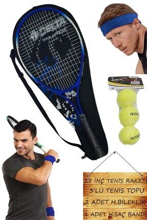 Max Joy 25 İnç Tenis Raketi Çocuk Tenis Raketi Tenis Topu Bileklik Saç Bandı Set