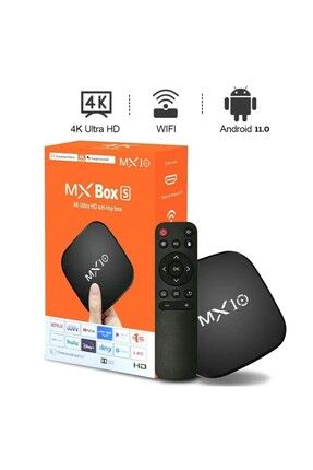 MX BOX S MX10 1/8 Gb 4k Android Tv Box Medya Oynatıcı Android 7,1 Akıllı Tv Kutusu