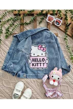 Kız Çocuk Hello Kitti Kot Ceket