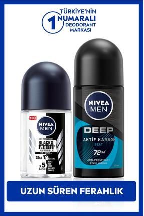 Men Erkek Roll-on Deodorant Deep Beat 50ml Ve Mini Roll-on Black&white Original 25ml