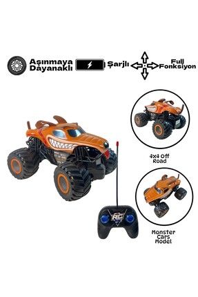 Uzaktan Kumandalı Full Fonksiyon Şarjlı Monster Cars 20 cm Araba - Off Road 4x4 Kumandalı Araba