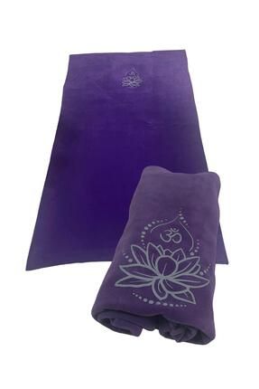 Lotus Çiçeği Baskılı Yoga Battaniyesi / Siyah Yoga Battaniyesi / Polar Yoga Battaniyesi