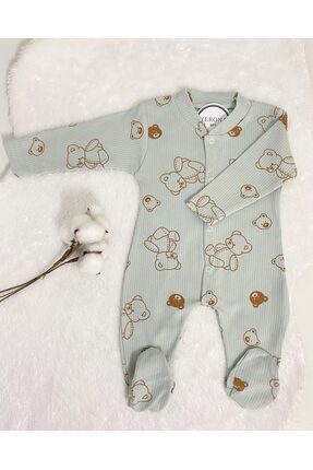 Erkek Bebek Tulum Hayvan Desenli Çeşitleri 1-3-6 aylık Yenidoğan Kıyafet