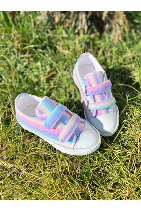 Kız Çocuk Işıklı Sneaker, Çocuk Cırtlı Spor Ayakkabı, (31-35 IŞIKSIZDIR)(GENİŞ KALIP)