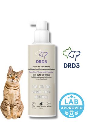 Kedi Kuru Şampuanı, Bit Pire Dış Parazit Kene Uyuz Önleyici Tasması Ve Damlası Ile Kullanılabilir