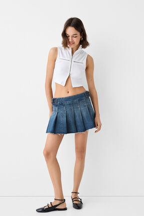 Denim mini shop skirt bershka