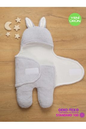 Sevimli Tavşan Serisi Kışlık Bebek Uyku Tulumu 0-9 Ay Doğal Pamuk Astarlı Unisex 1.5 Tog