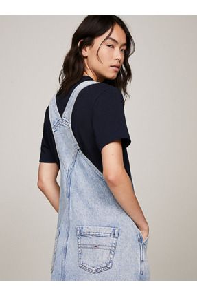 Denim dungaree deals midi dress